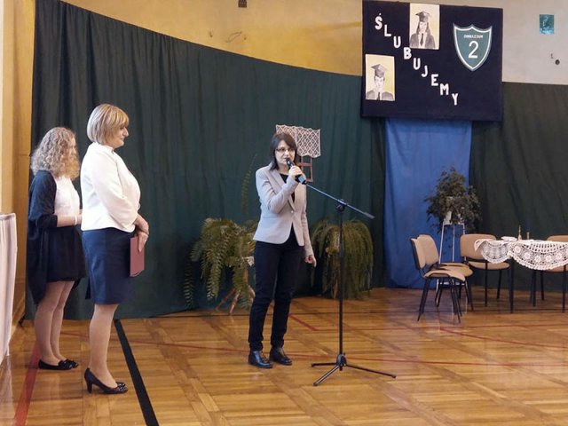 Pasowanie uczniów w Gimnazjum nr 2
